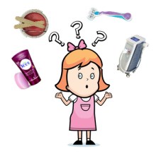 A cartoon girl with a confused expression.